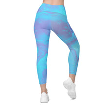 Acrylic Style Leggings With Pockets Smurf