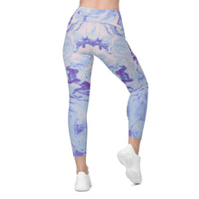 Acrylic Style Leggings With Pockets Grape