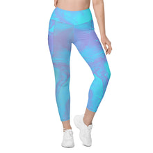 Acrylic Style Leggings With Pockets Smurf