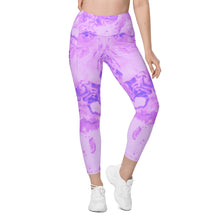 Acrylic Style Leggings with pockets Lilac