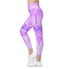Acrylic Style Leggings with pockets Lilac