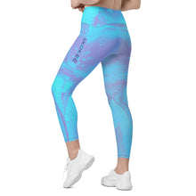 Acrylic Style Leggings With Pockets Smurf