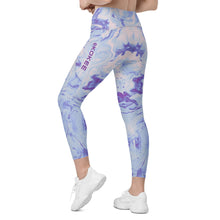 Acrylic Style Leggings With Pockets Grape