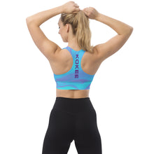 Acrylic Longline Sports Bra - Smurf