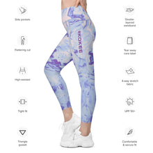 Acrylic Style Leggings With Pockets Grape
