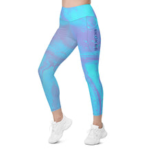 Acrylic Style Leggings With Pockets Smurf