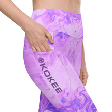 Acrylic Style Leggings with pockets Lilac