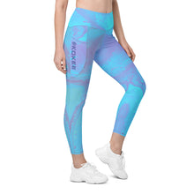 Acrylic Style Leggings With Pockets Smurf